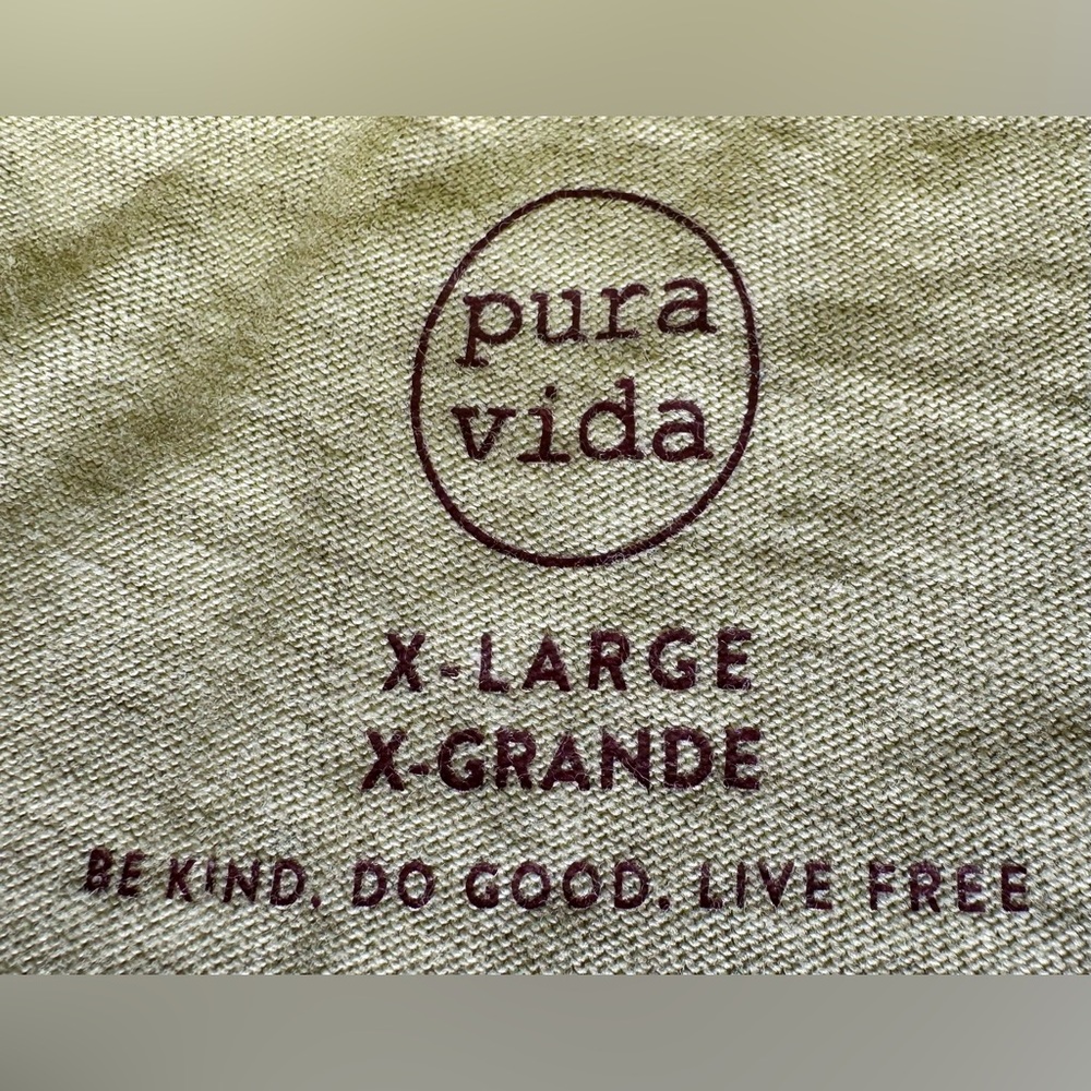 PURA VIDA PURAVIDA BORN TO ROAM CREW TEE LARGE oversized Yellow Graphic Tee - Picture 7 of 17